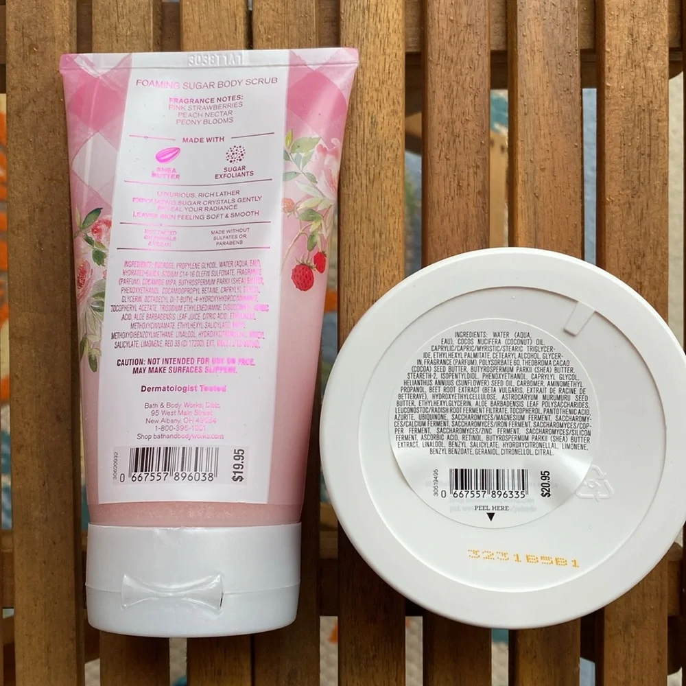Bath & Body Works Gingham Gorgeous Body Scrub & Whipped Body Butter
